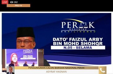 Pengumuman calon Barisan Nasional Perak