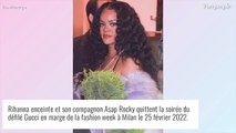 Rihanna enceinte : Mini-robe transparente, ventre à l'air et lanières en cuir avec son chéri ASAP Rocky