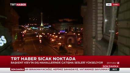 Kiev'deki çatışma anları TRT Haber'in kamerasına yansıdı
