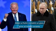 Biden advierte que Putin cometió un gran error al invadir Ucrania; la OTAN está 