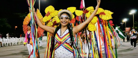 El Corso cruceño visto desde el aire en el Cambódromo