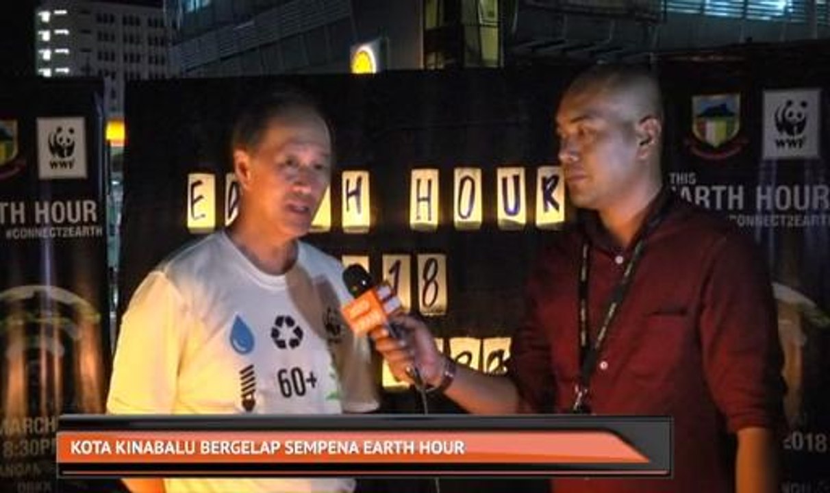 Kota Kinabalu bergelap sempena "Earth Hour"