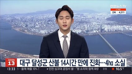 대구 달성군 산불 14시간 만에 진화…4㏊ 소실