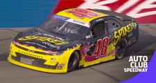 Jade Buford spins on backstretch at Auto Club Speedway