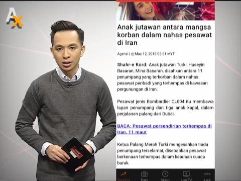 Anak jutawan mangsa korban nahas pesawat di Iran & Pelajar baling kasut ke arah bekas PM Pakistan