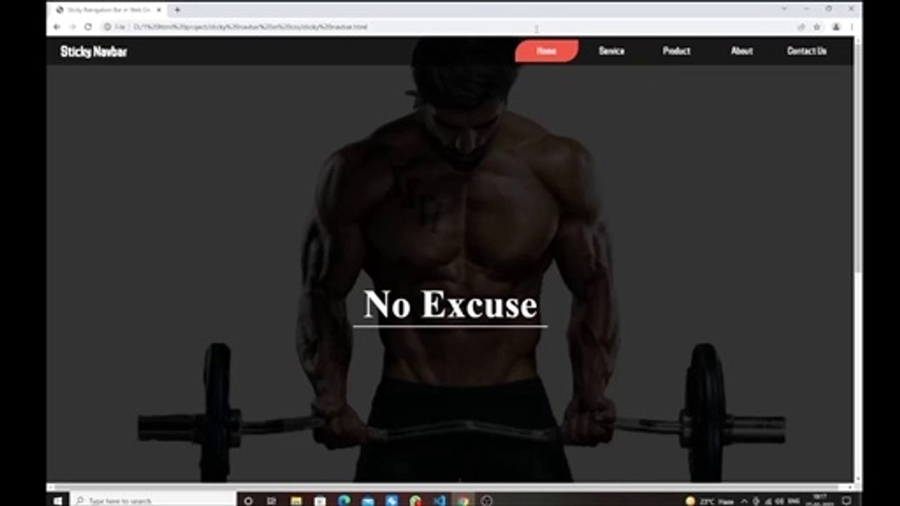 How to make Sticky Navbar in HTML and CSS/Responsive Fixed Nav Menu Bar in Web Design #No_Limit_Code