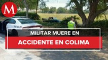 En Colima, vuelca camioneta con militares