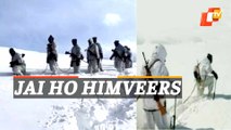 Watch: ITBP Jawans Patrolling Amid Freezing Temperature And Snowfall At High Altitude