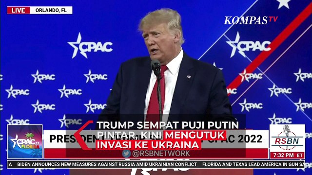 Trump Sempat Puji Vladimir Putin Pintar, Kini Mengutuk Invasi ke Ukraina