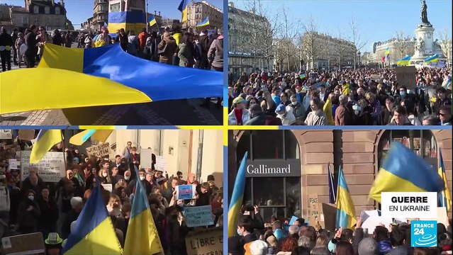 Guerre en Ukraine : des manifestations contre l'invasion russe organisées dans plusieurs villes de France