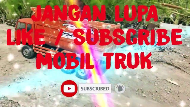 MOBIL TRUK TRONTON OLENG JATUH TERGULING, MINIATUR TRUCK RC FUSO, MOBIL MOBILAN REMOT RC
