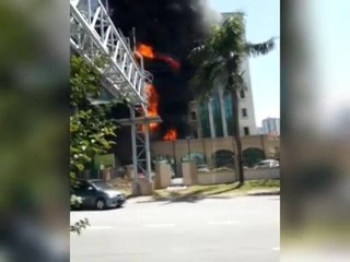 Bangunan KWSP Jalan Gasing terbakar