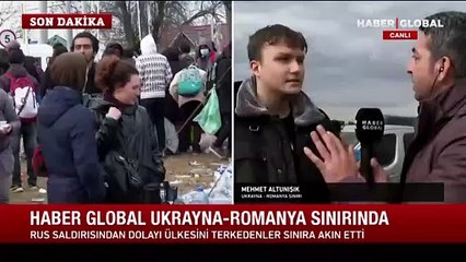 Haber Global Ukrayna- Romanya sınırında! Savaştan kaçan Ukraynalıların bekleyişi kamerada...