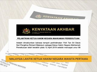 Malaysia lantik Ketua Hakim Negara wanita pertama