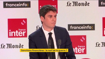 Guerre en Ukraine : les sanctions contre la Russie auront "évidemment un impact économique pour l'Europe et donc pour la France", estime Gabriel Attal
