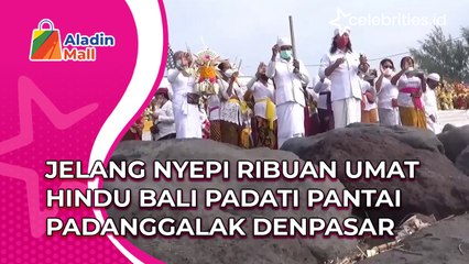 Jelang Nyepi Ribuan Umat Hindu Bali Padati Pantai Padanggalak Denpasar