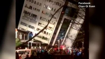 Hotel collapses in Taiwan earthquake