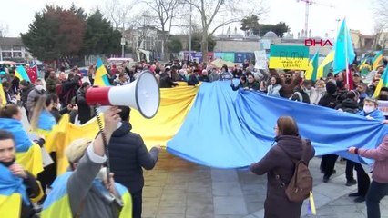 BEYAZIT'TA RUSYA'NIN UKRAYNA SALDIRISI PROTESTOSU