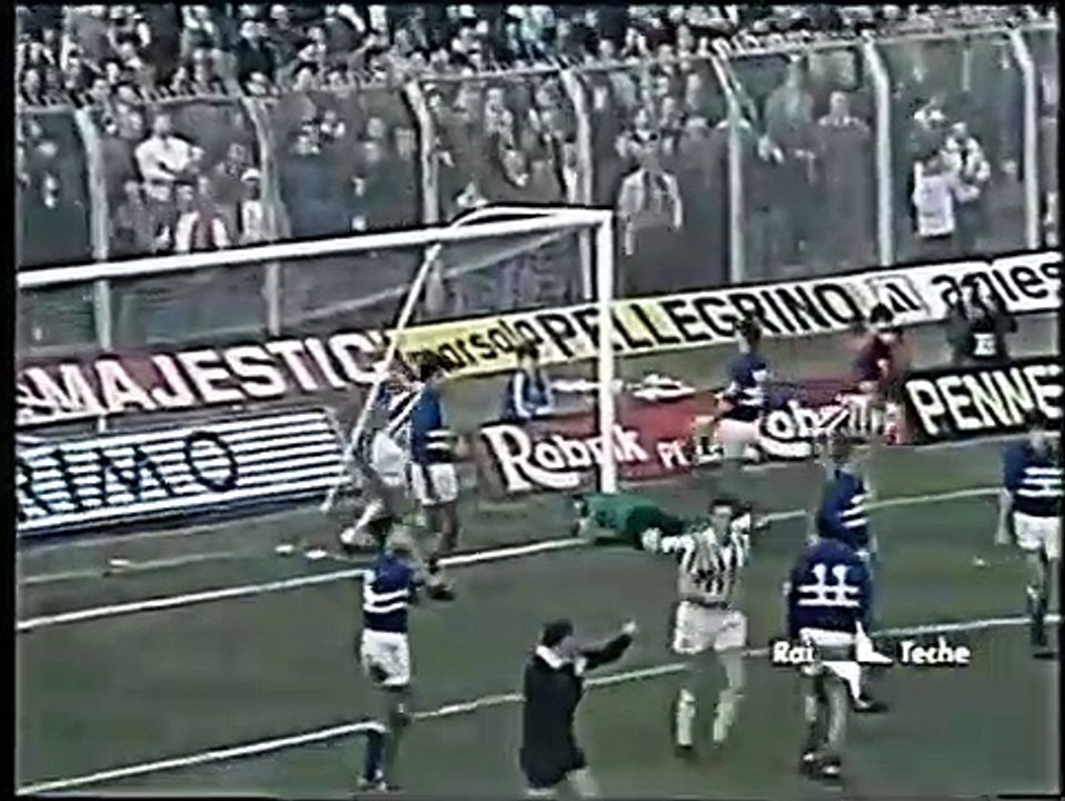 "DOPPIETTA D'AUTORE": STAGIONE 1986-87,  GIANLUCA VIALLI IN SAMPDORIA-JUVENTUS 4-1!