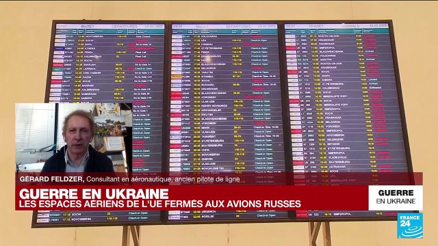 Ukraine : les espaces aériens des pays de l'Union européenne fermés aux avions russes