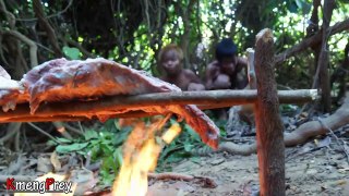 World Cuisine - Cooking Pork Rib Eating Delicious In The Forest 47