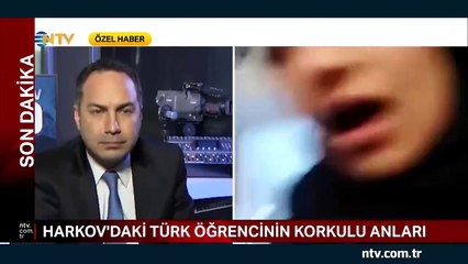 Harkov’daki Türk öğrencinin röportajı sırasında patlama