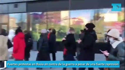 Fuertes protestas en Rusia en contra de la guerra a pesar de una fuerte represión