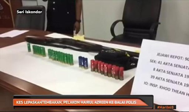 Kes lepaskan tembakan, pelakon, Hairul Azreen ke balai polis