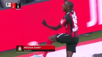 Diaby at the double as Leverkusen breeze past Arminia