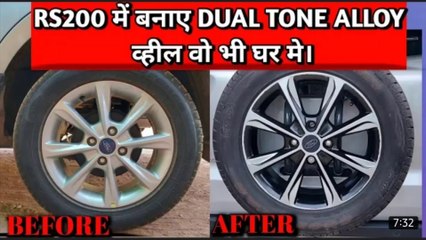 HOW TO PAINT ALLOY IN DUAL TONE |STOCK ALLOYS| FORD ECOSPORTS 2021 TITANIUM |DUAL TONE| AS CREATION.