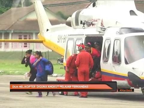 Dua helicopter diguna angkut pelajar terkandas