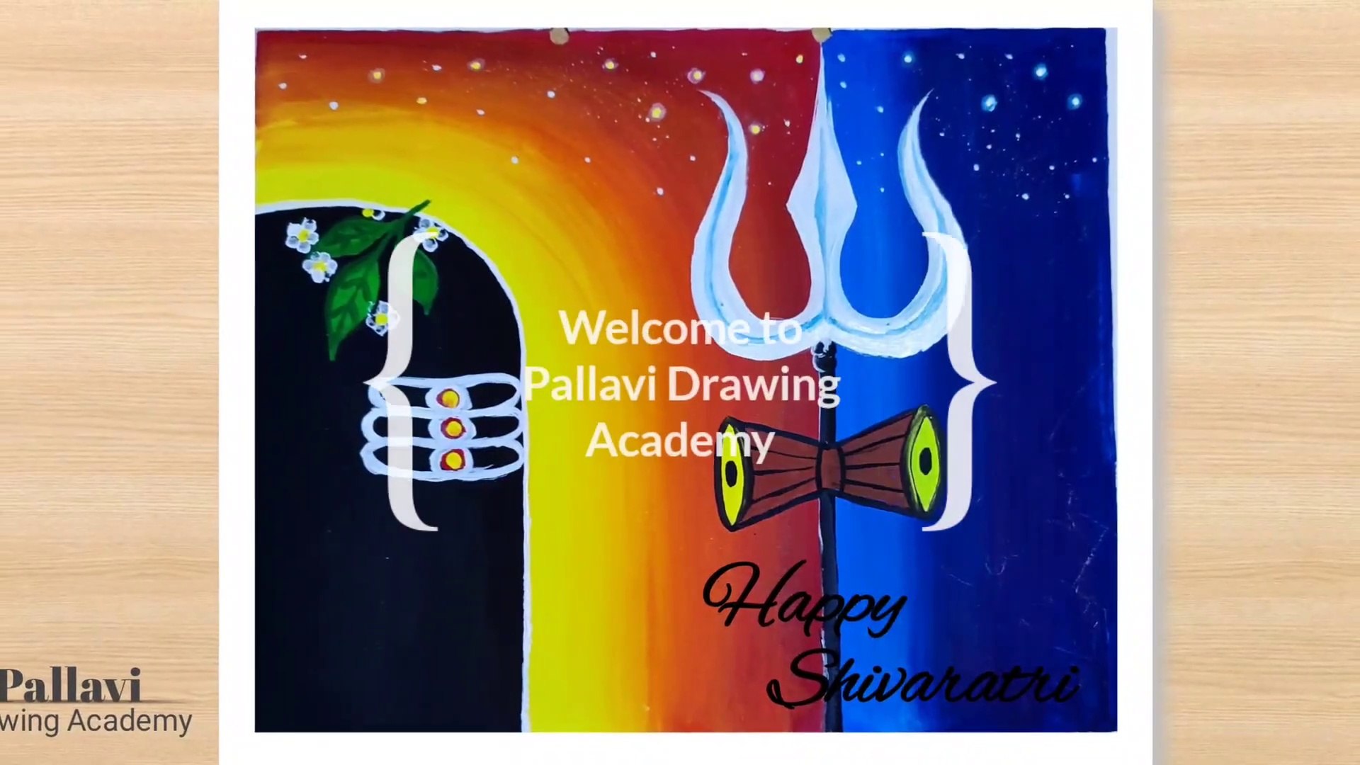 Shiva Drawing Easy With Colour