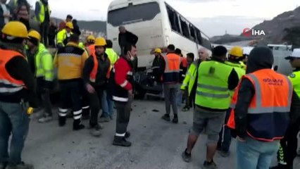 Akkuyu NGS işçilerini taşıyan otobüs kaza yaptı: 1 ölü, 21 yaralı