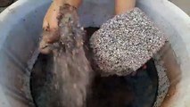 ASMR super grainy sand cement water crumbles earthy messy Cr: crumbly crunchy asmr yt