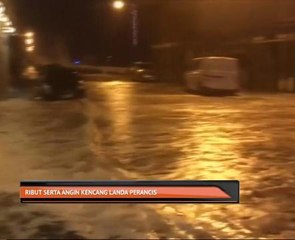 Ribut serta angin kencang landa Perancis