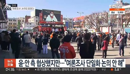 단일화 무산되나…'안철수 마지노선' 여론조사, 논의도 안 돼