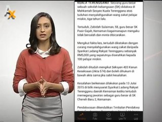 Didakwa seleweng zakat pelajar miskin, guru besar mengaku tidak bersalah & Jawatankuasa Fatwa perlu memahami tuntutan semasa - Sultan Nazrin