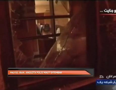Protes Iran: Polis maut ditembak penunjuk perasaan