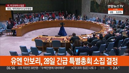 유엔 안보리, 28일 긴급 특별총회 소집 결정
