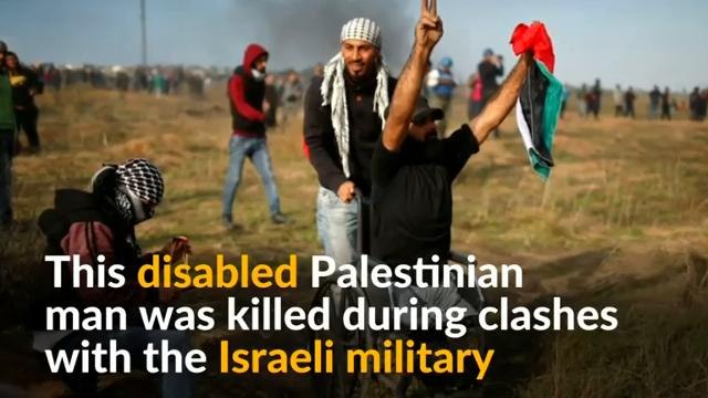 U.N. condemns killing of disabled Palestinian protester