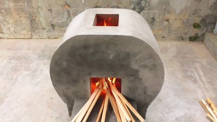 Tungku kayu dari ban bekas yang unik