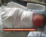Wanita terkejut jumpa bayi depan pintu