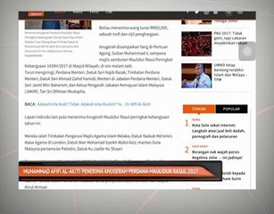 Muhammad Afifif Al-Akiti penerima Anugerah Perdana Maulidur Rasul 2017