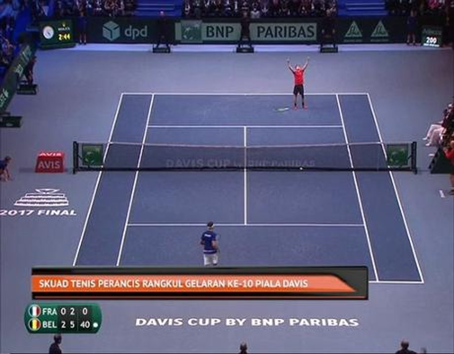 Skuad tenis Perancis rangkul gelaran ke-10 Piala Davis
