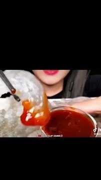 Asmr sound eating spicy korean food