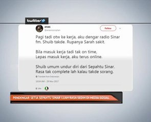 Pendengar setia Sepahtu Sinar luah rasa sedih di media sosial