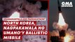 North Korea, nagpakawala ng umano'y ballistic missile | GMA News Feed