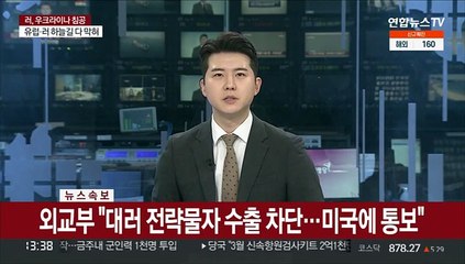 [속보] 외교부 "대러 전략물자 수출 차단…미국에 통보"