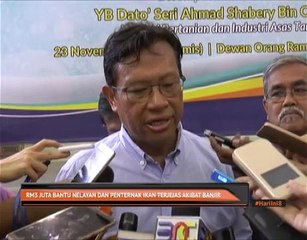 RM3 juta bantu nelayan dan penternak ikan terjejas akibat banjir