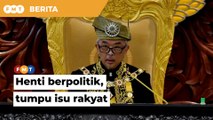 Yang di-Pertuan Agong, Sultan Abdullah Sultan Ahmad Shah, menghargai kestabilan politik negara